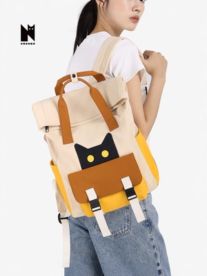 NOXXON原创设计双肩包女新款时尚百搭休闲包大容量旅行大学生背包