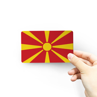 马其顿共和国国旗汽车软磁贴防盗门黑板冰箱贴无胶无痕磁性吸铁石