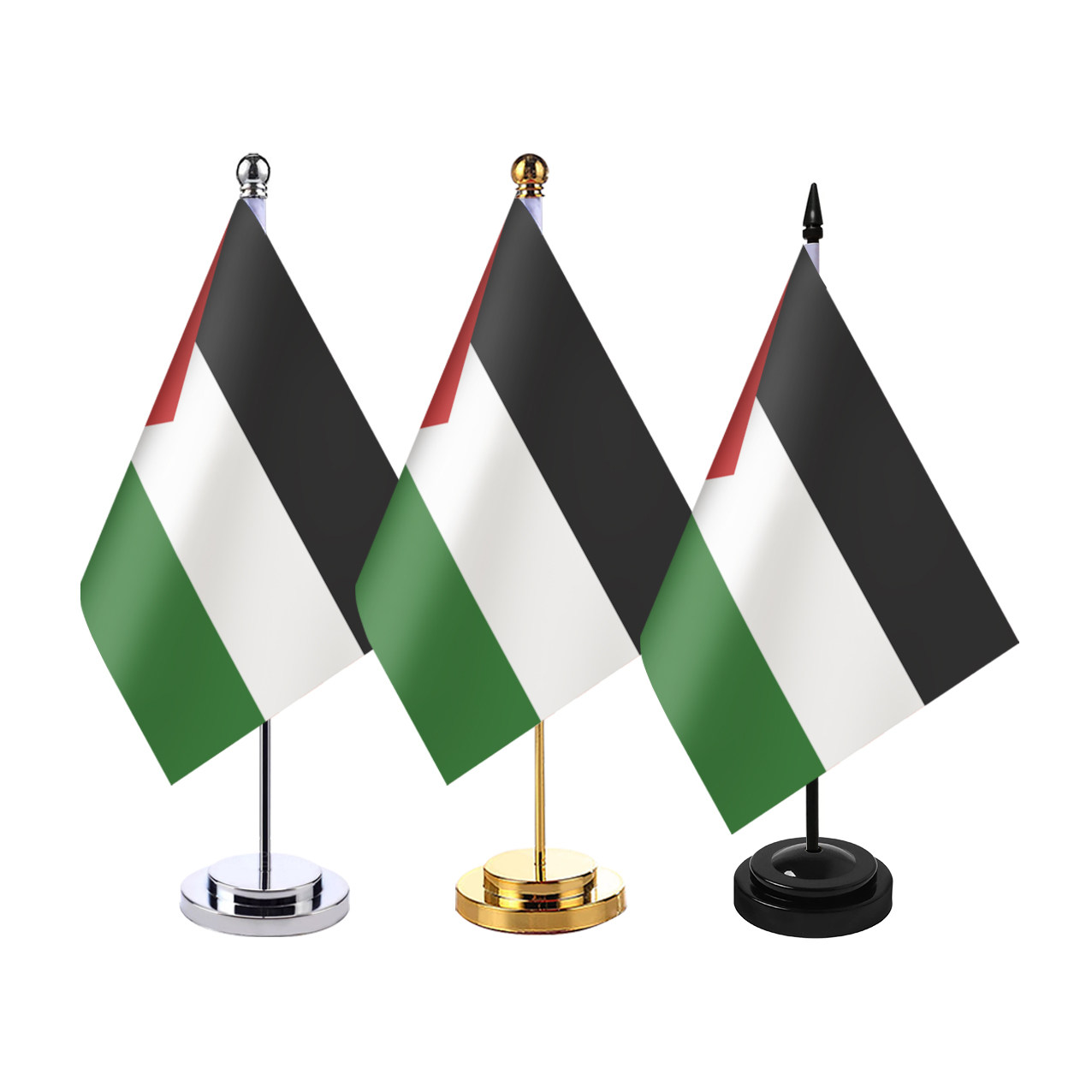 巴勒斯坦 国旗 办公室桌旗座桌面旗帜摆件室内单杆旗架会议室装饰