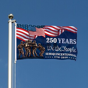 years 印刷 USA 250 涤沦 数码 美国250周年旗帜 America Flag