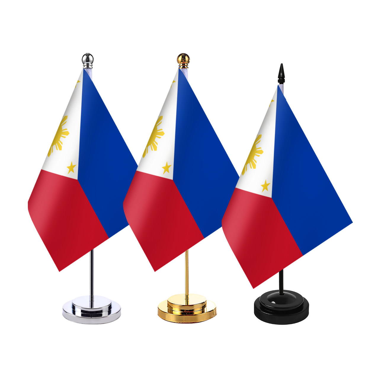 菲律宾 国旗 办公室桌旗座桌面旗帜摆件室内单杆旗架会议室装饰