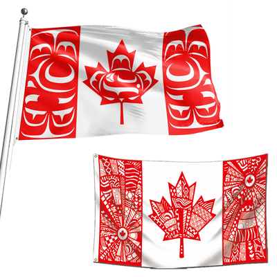 外贸旗帜INDIGENOUS CANADA FLAG CANADIAN NATIVE 加拿大土著旗