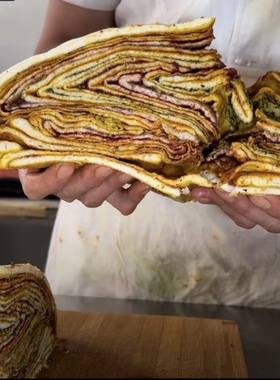 甘肃玫瑰千层饼中秋节兰州特产玫瑰大月饼蒸花馍馍永登美食早餐