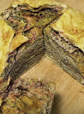 甘肃玫瑰千层饼中秋节兰州特产玫瑰大月饼蒸花馍馍永登美食早餐