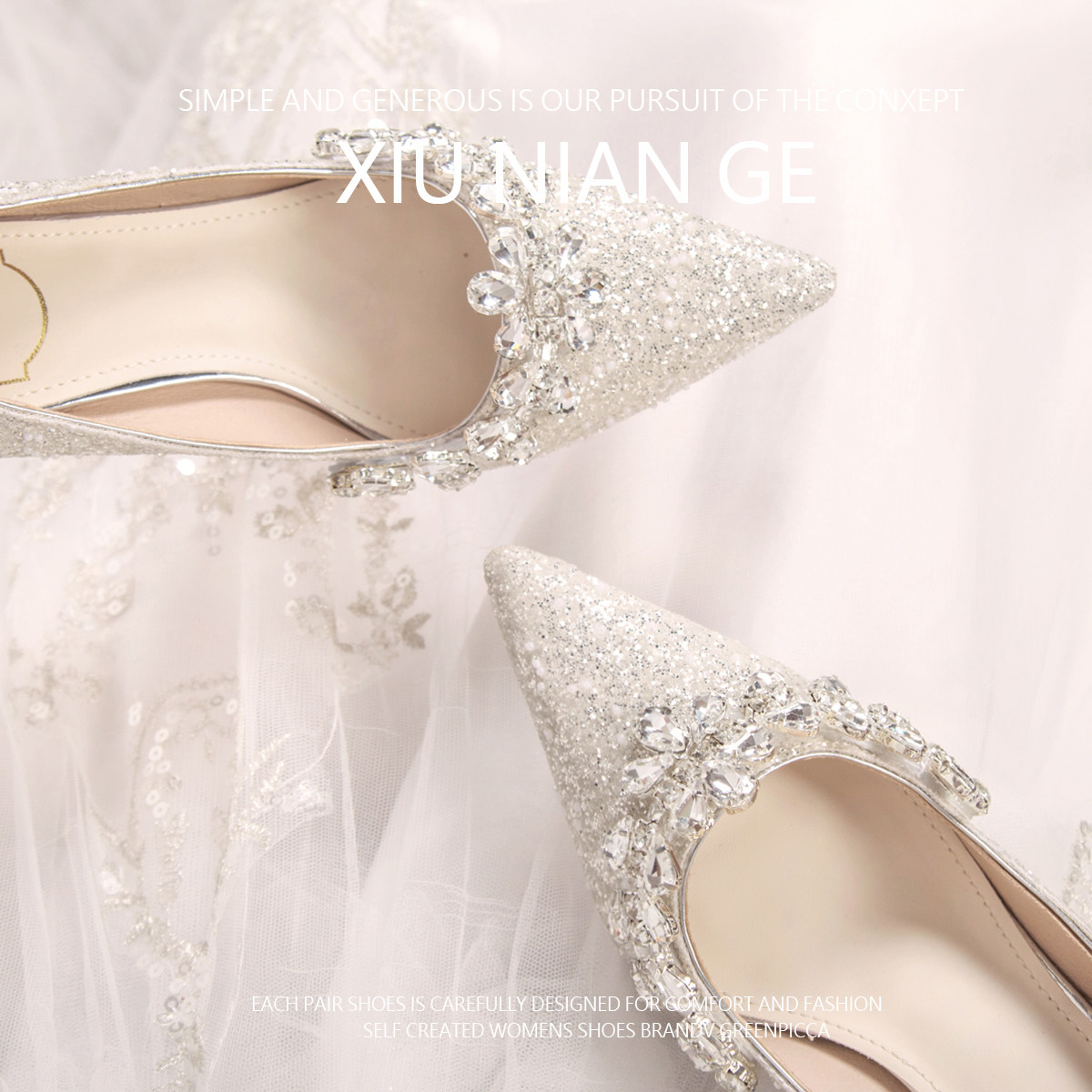 Enchanting 2025 Autumn Bridal Stilettos: Sparkle for Your Big Day - Product image 2