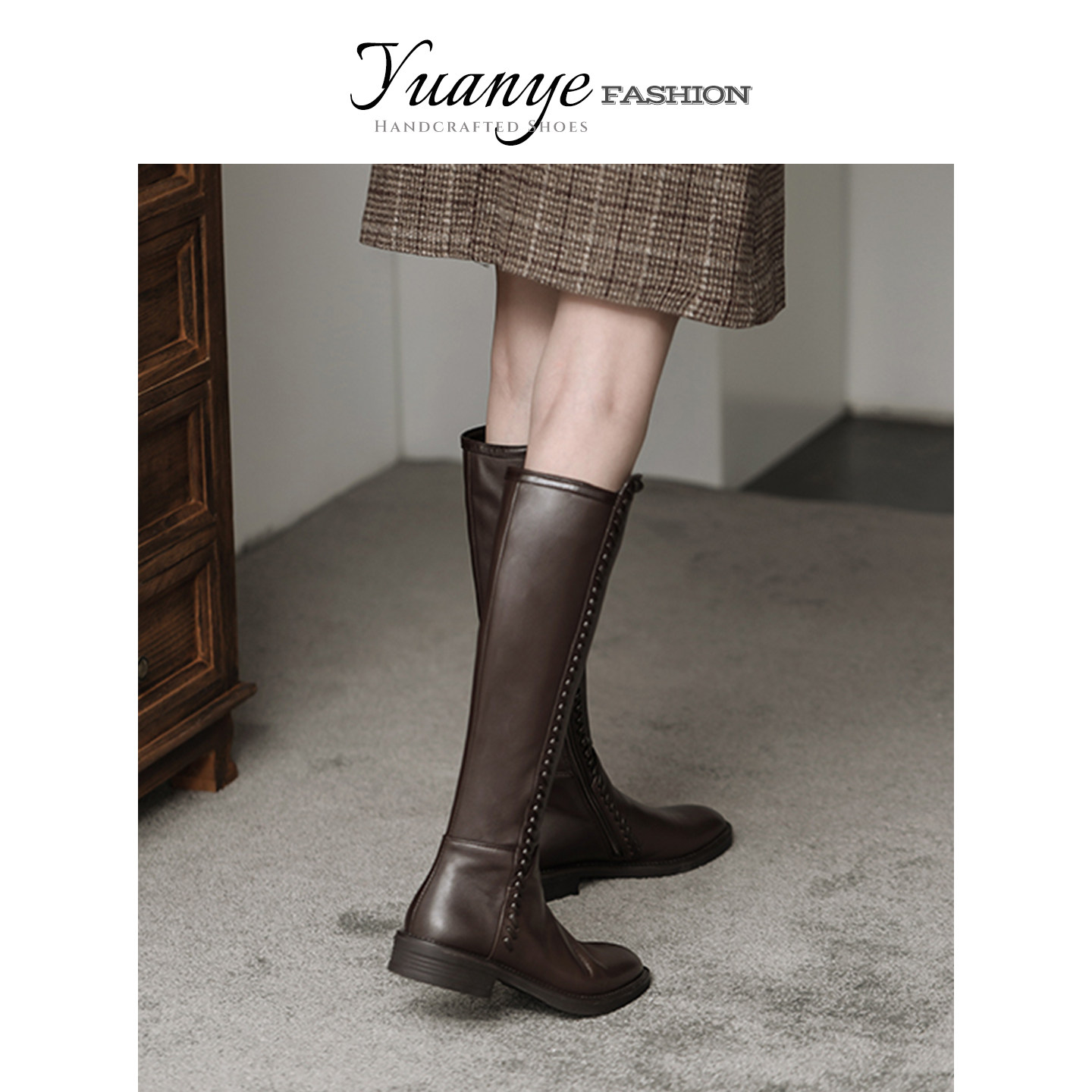 原野2025年冬季新款平底骑士靴大筒围胖mm高筒靴不过膝长靴子女款,女鞋,骑士靴,淘宝优惠券,粉丝福利购,淘宝优惠卷
