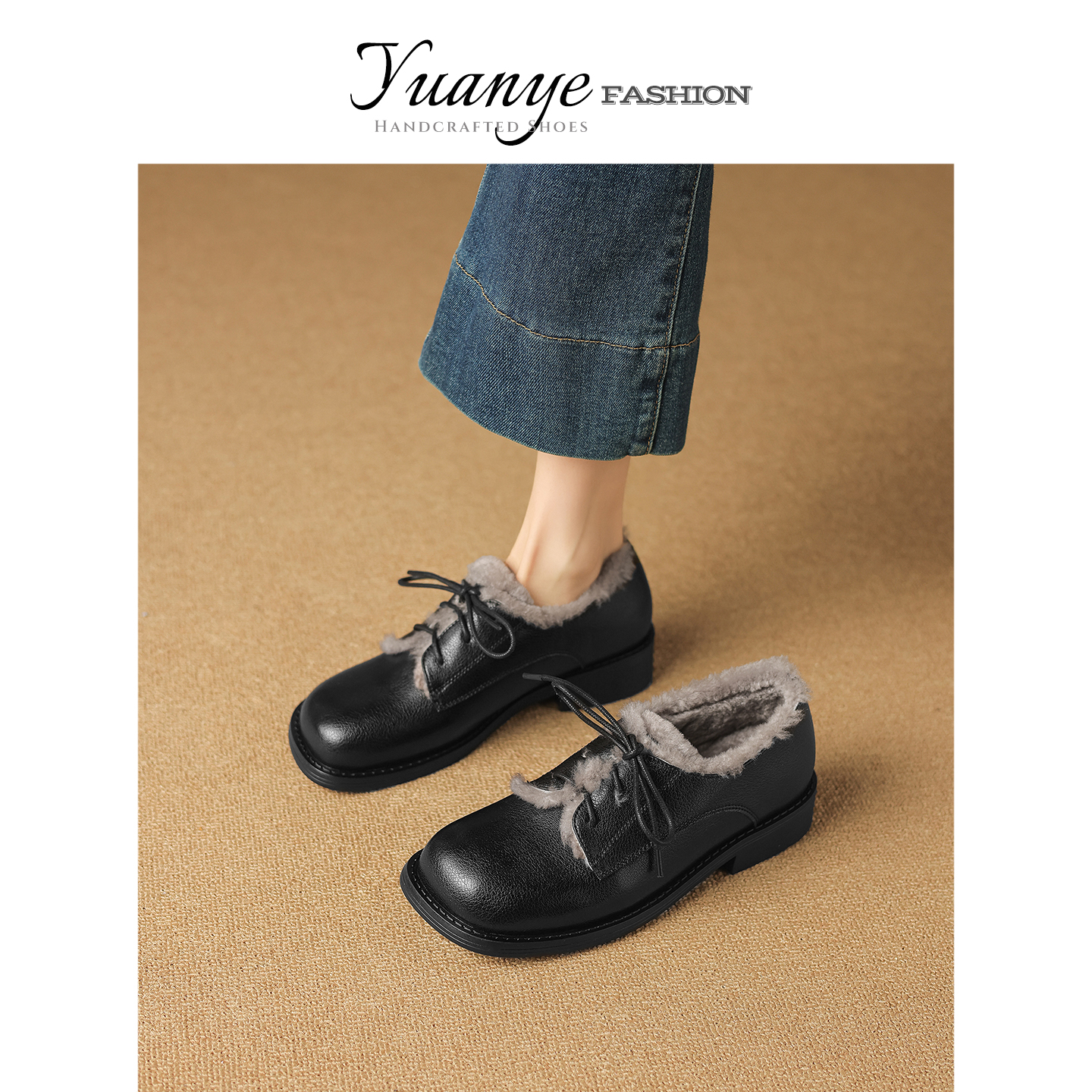 精选●手工真皮毛毛小皮鞋！