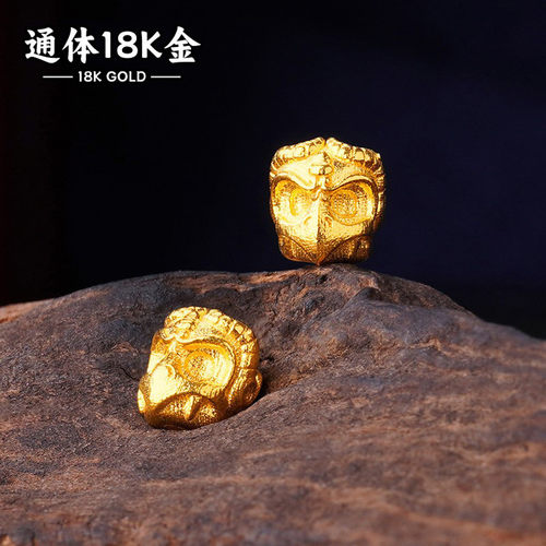 18K老金古法黄金大鹏鸟背云配饰
