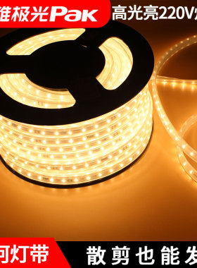 三雄极光led灯带家用客厅吊顶220v软灯带线性氛围灯条超亮光河