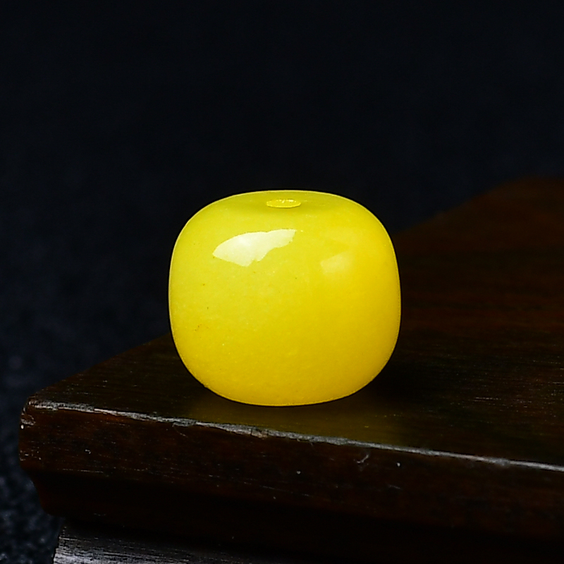 黄玉髓玛瑙老型珠单珠鼓珠桶珠蜜蜡色diy手链星月菩提文玩配饰件