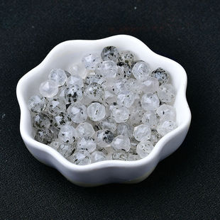 天然黑超七钻石面切面散珠黑云母菱形切面刻面不规则珠子diy手串