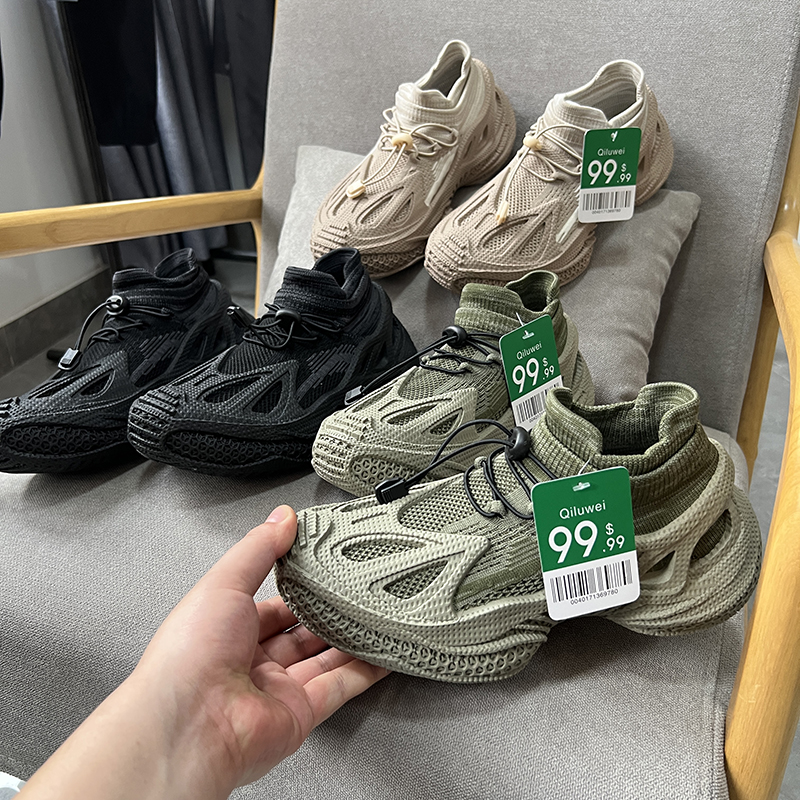 神级单品！私渠订单夏季新品男士飞织透气网面一脚蹬防滑运动鞋