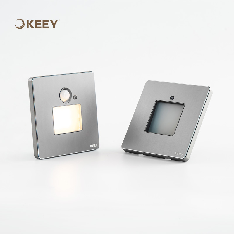 企一照明 86型壁脚灯led人体感应玄关地脚灯嵌入式卧室过道小夜灯