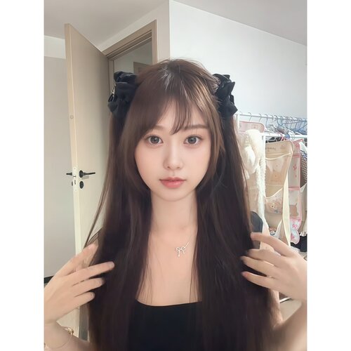 精灵耳蝴蝶结公主头抓夹甜美少女发夹前额刘海夹气质鲨鱼夹子发卡
