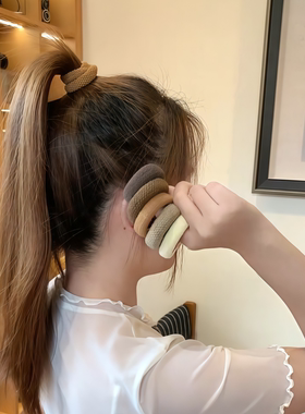 黑色高弹力加厚耐用橡皮筋女2026新款扎头发圈头绳皮套绑发绳头饰