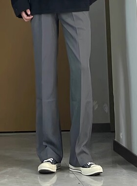 GZshop 2025韩系高级感微喇西装裤微宽松cleanfit垂坠感长裤