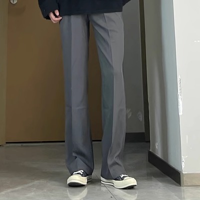 GZshop 2025韩系高级感微喇西装裤微宽松cleanfit垂坠感长裤