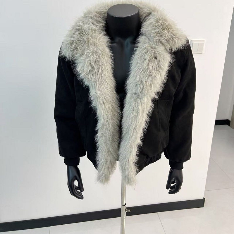复古痞帅座山雕加厚棉服