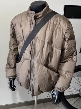 GZ SHOP冬季简约立领白鸭绒羽绒服韩系宽松保暖回弹90羽绒上衣