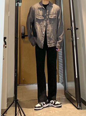 GZ SHOP 四季韩版直筒休闲裤直筒显瘦可调节卫裤ins潮流百搭男女