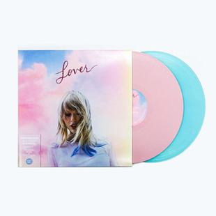 正版霉霉专辑Taylor Swift泰勒-Lover恋人粉蓝双彩胶LP黑胶唱片