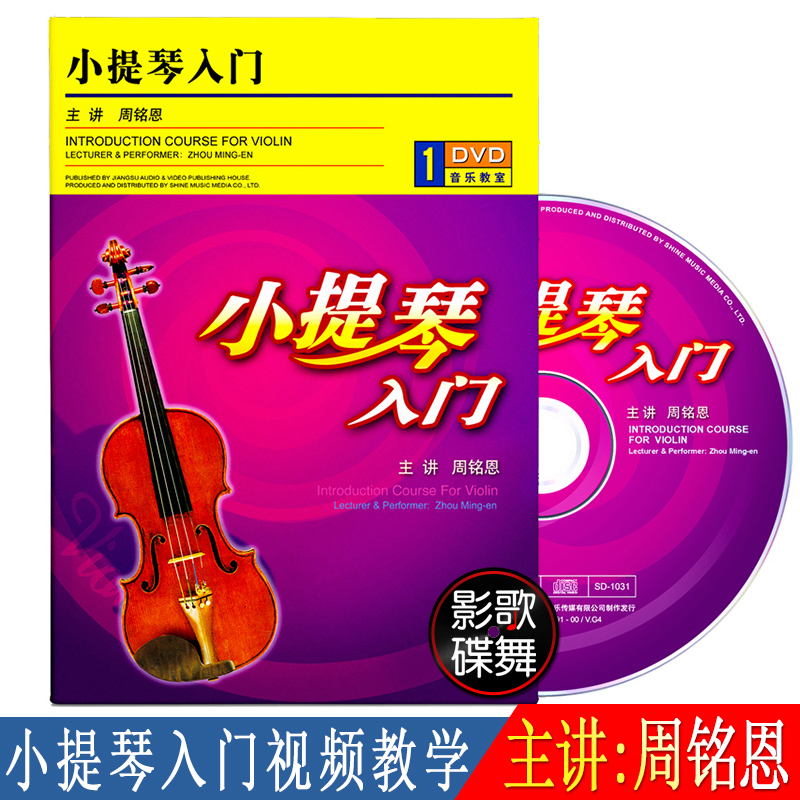 名师指导 小提琴入门视频教程自学基础演奏教材教学光盘DVD碟片