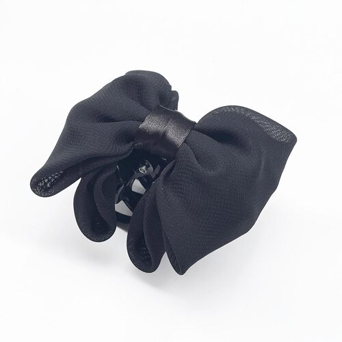 原创雪纺绸布蝴蝶结半扎发抓夹