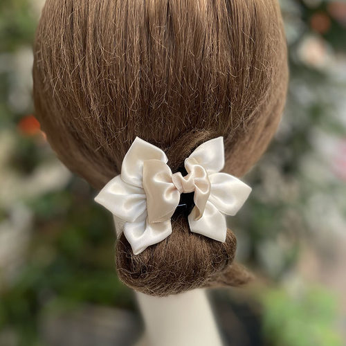 原创缎面手工花朵抓夹