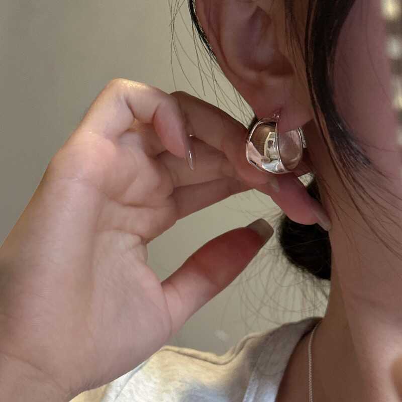 耳环韩国东大门同款圆圈s925纯银