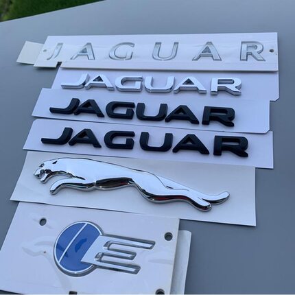 捷豹JAGUAR车标字标XF XE XJL改装后备箱尾门标英文标黑色标志贴