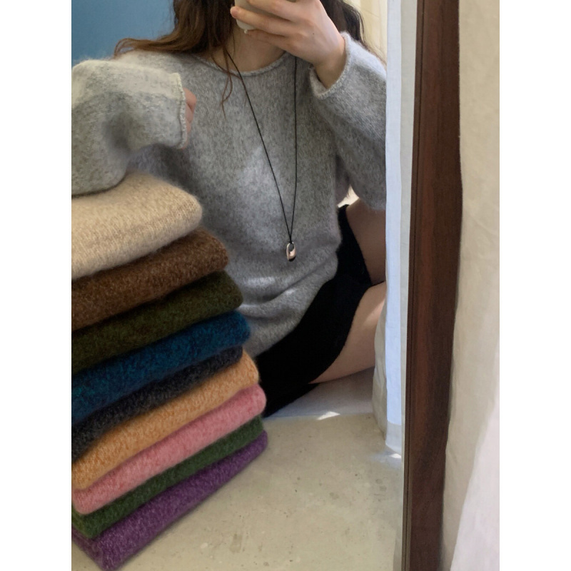 全羊毛慵懒风针织衫26