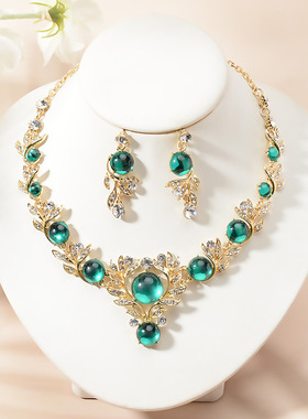 欧美新娘项链耳环二件套装