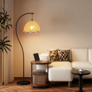 沙发旁钓鱼灯护眼卧室床头落地灯 饰中古风复古中式 宋式 美学卧室装