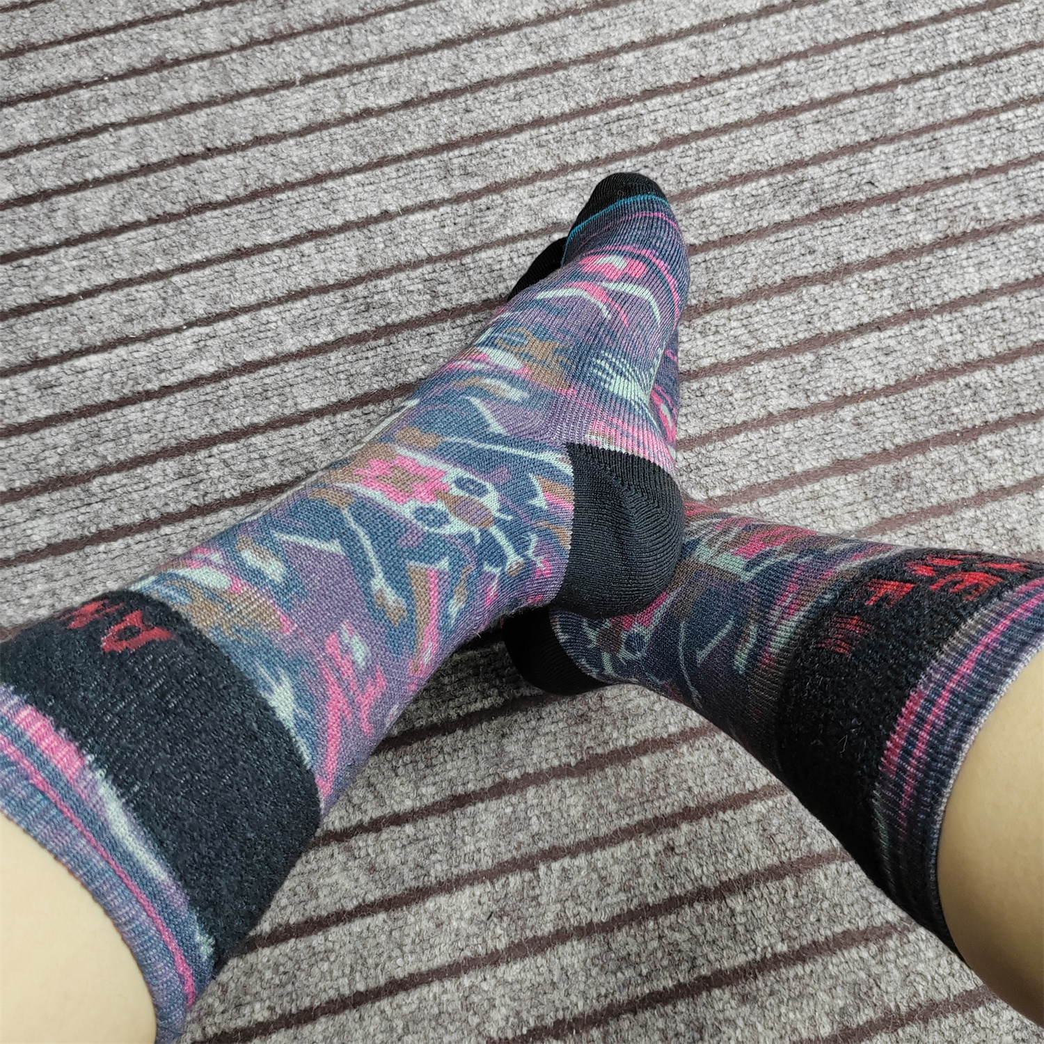 原单纯棉吸汗加厚长筒袜男女同款