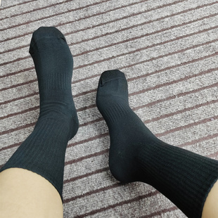黑色袜子纯棉无骨商务休闲男袜无骨缝头棉袜秋 男士 外贸袜四季 款