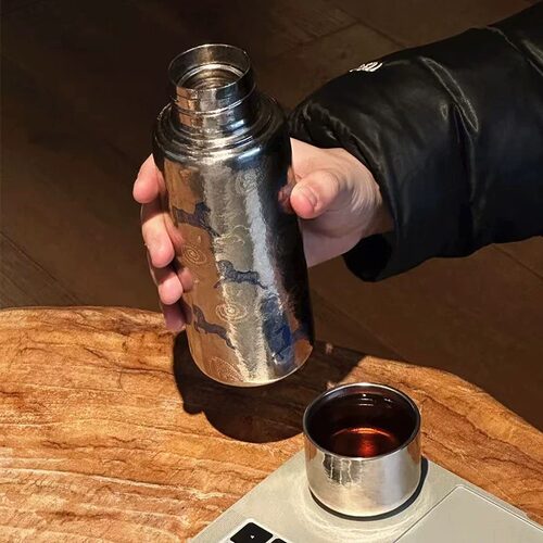天沏钛杯闲庭系列纯钛保温闷茶杯