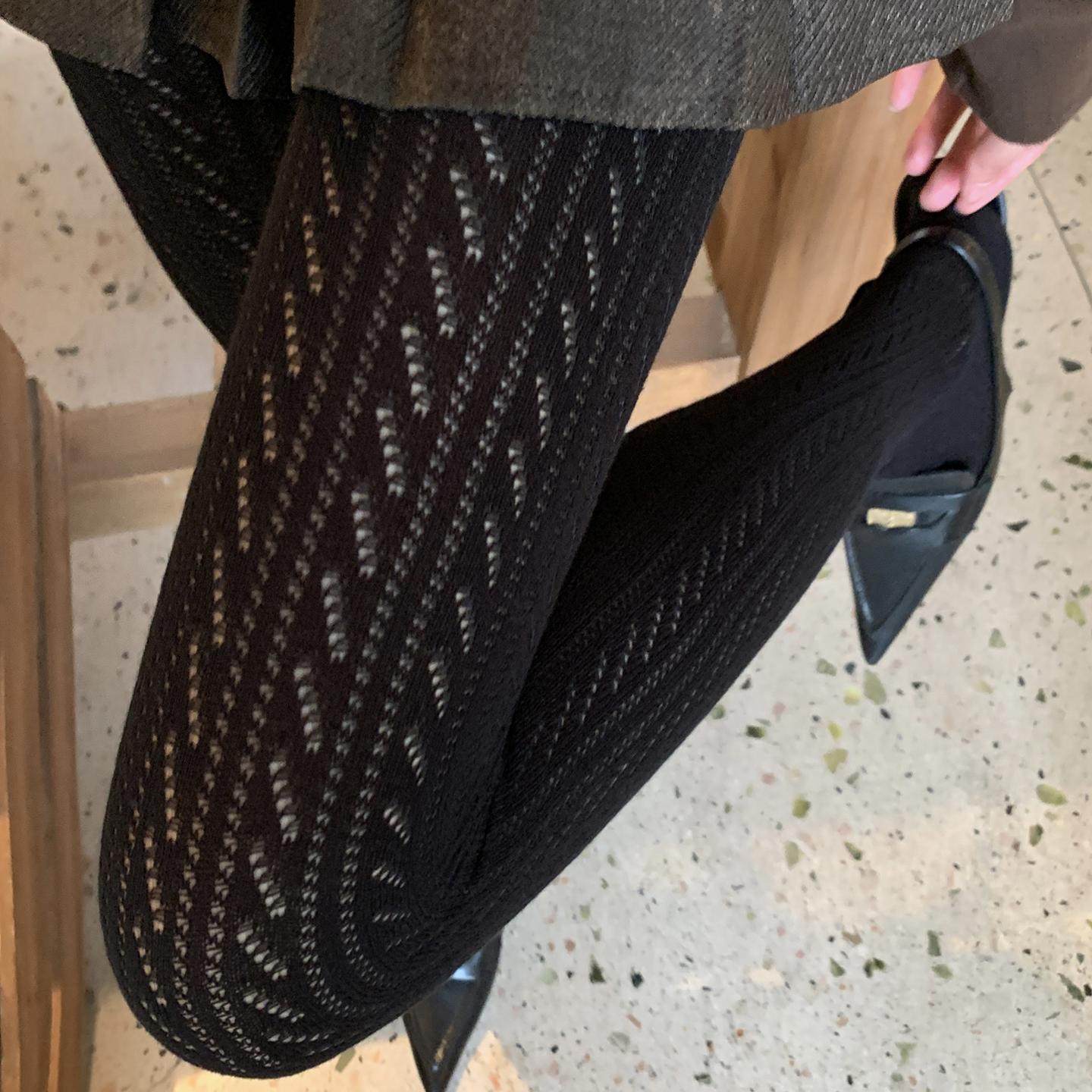 镂空针织连裤叠穿神器