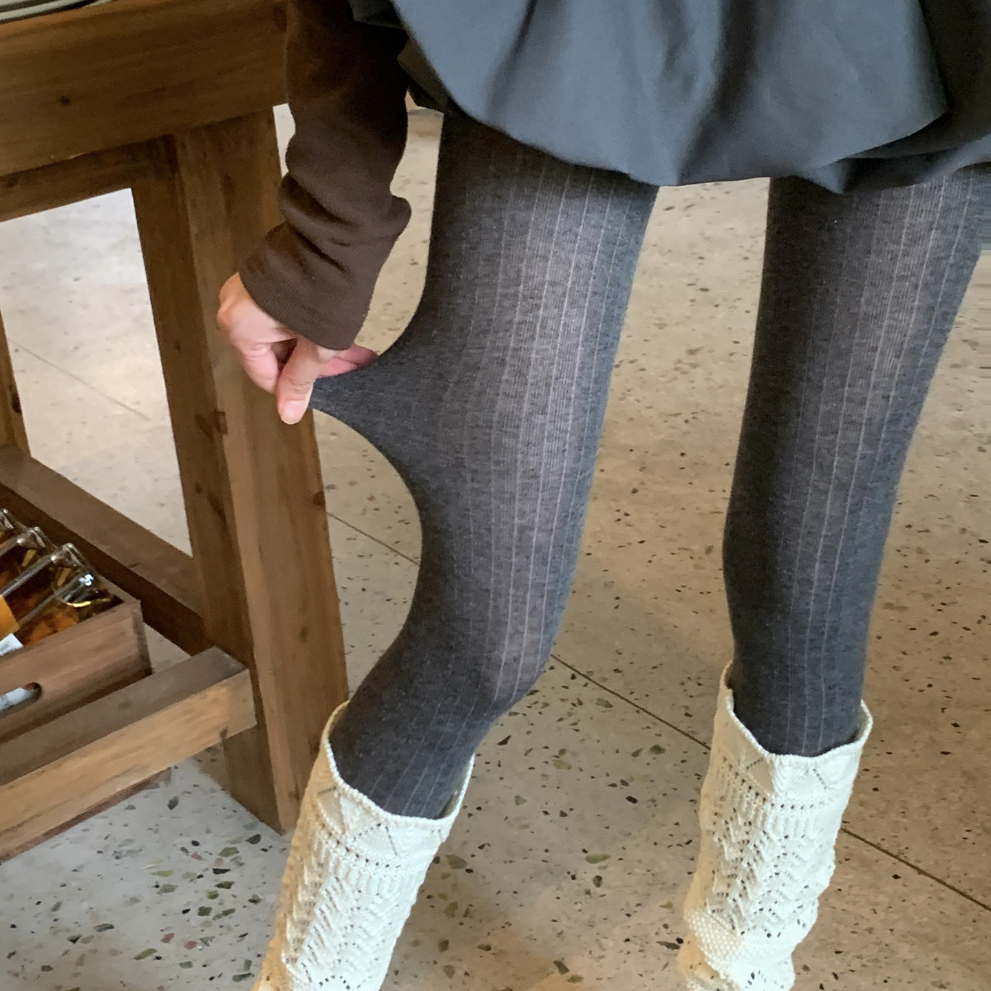 带脚后跟连裤袜可外穿