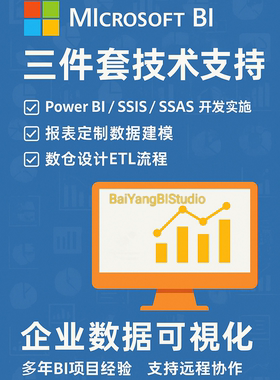 Power BI定制报表代做｜微软BI三件套开发｜SSIS/SSAS技术支持｜