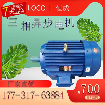 全铜三相异步电动机YX3-100L1-4 2.2KW/3/4/5.5KWYE2/YE3马达380V