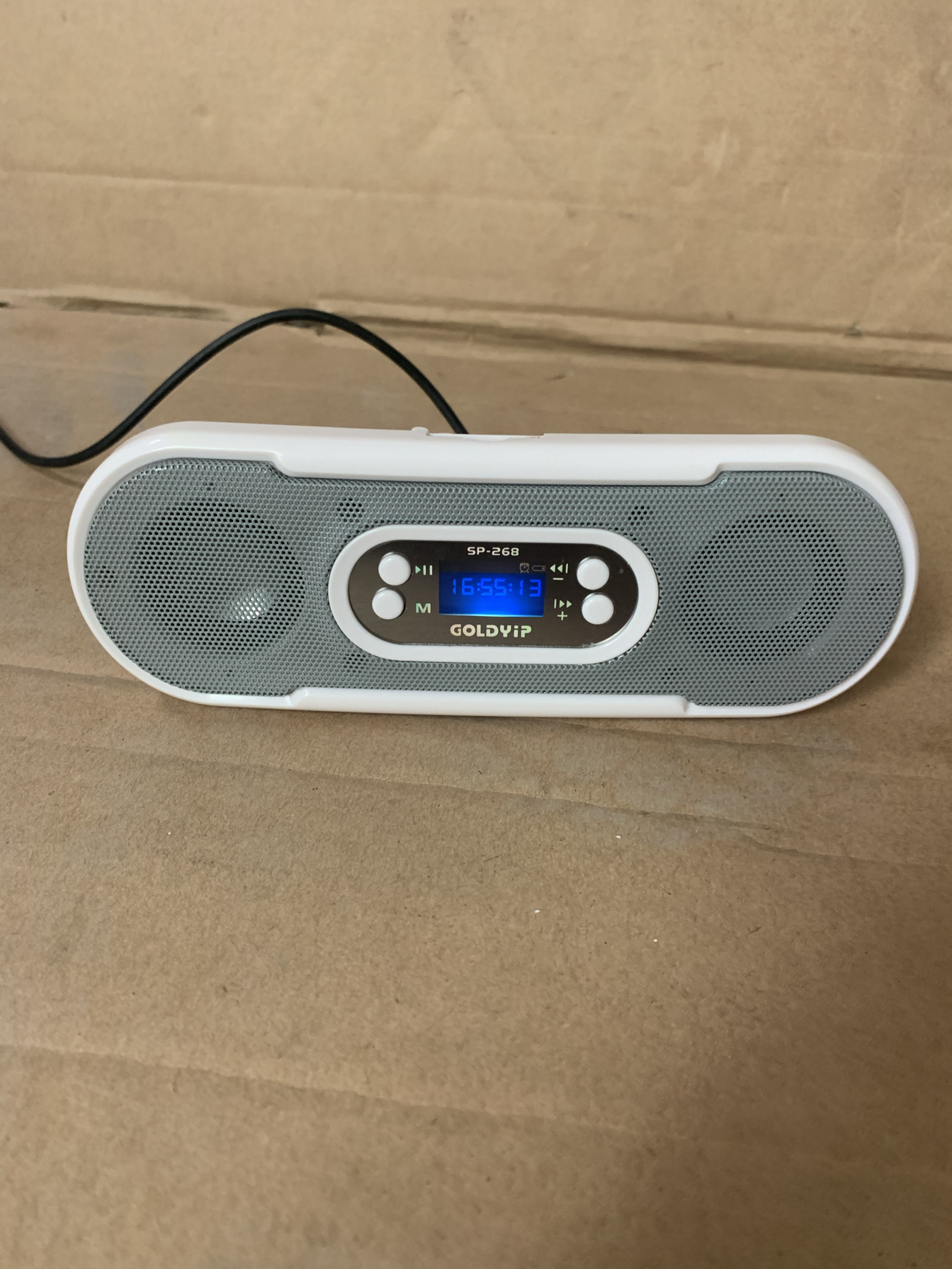 金业立体声收音机 usb插卡播放音频输入万年历和曲目显示不配电池