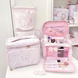 MG原创化妆包猫咪系列便携大容量手提方形化妆箱收纳包旅行洗漱包