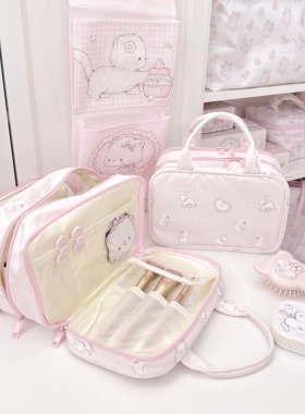 MG原创化妆包兔兔系列便携大容量手提收纳可套拉杆箱旅行洗漱包