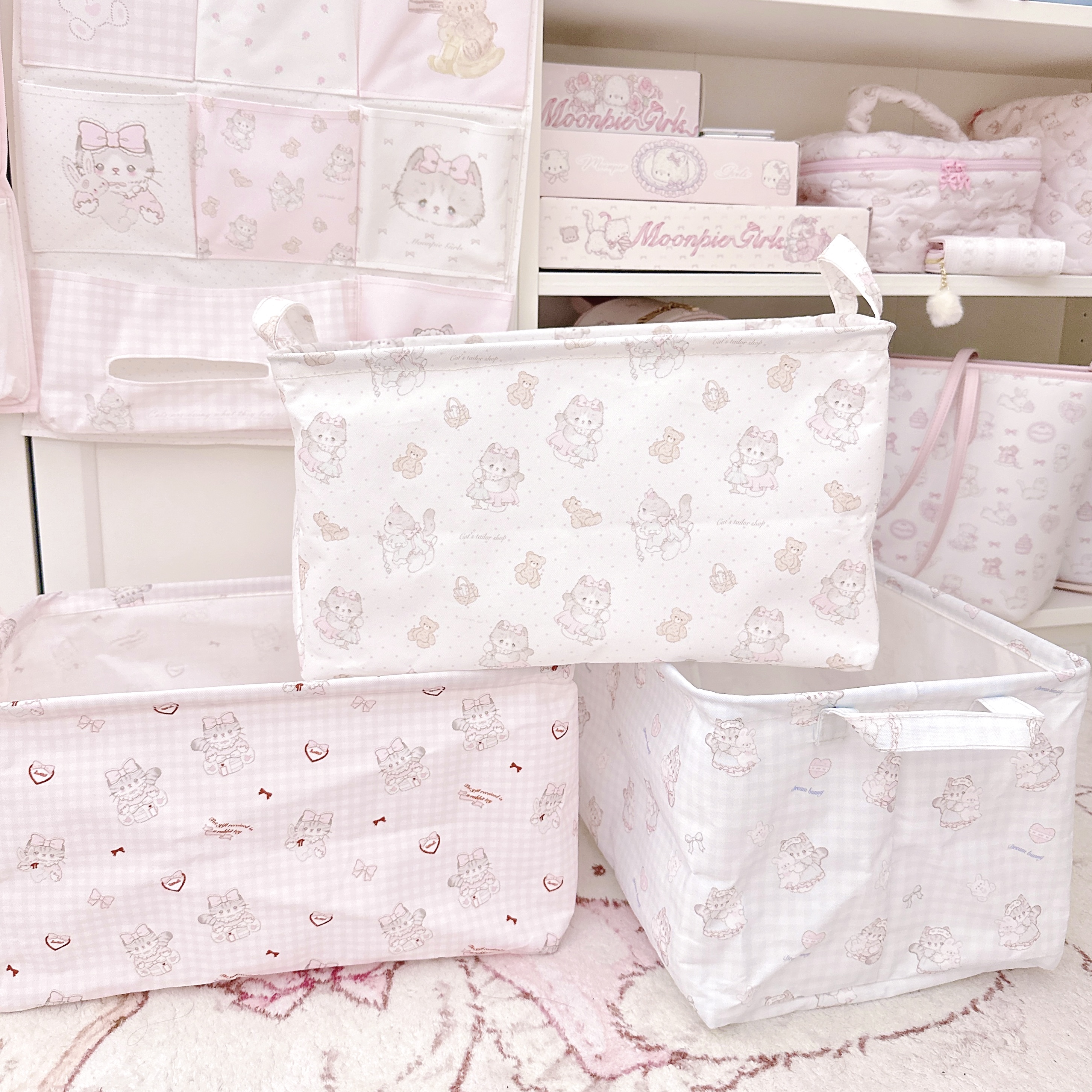 MG原创收纳篮双子猫系列收纳筐