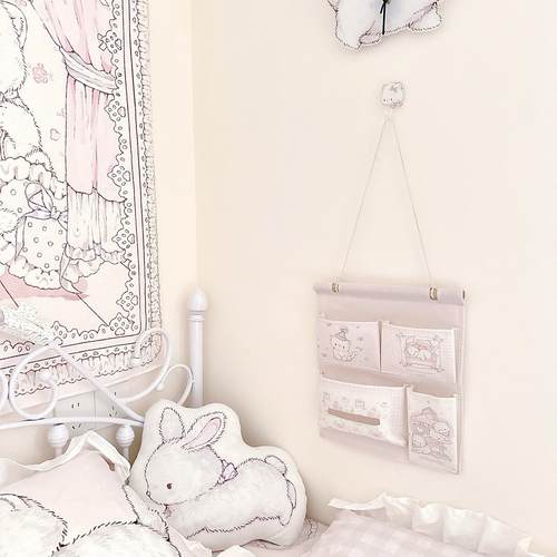 MG原创设计收纳袋小猫窝系列墙挂式收纳袋可爱猫猫门后宿舍收纳