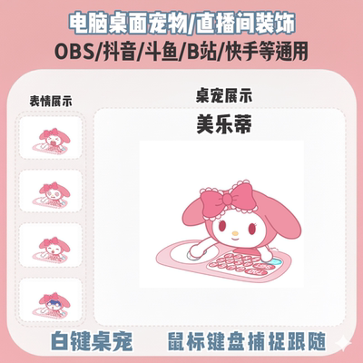 美乐蒂bongocat代打猫咪电脑挂件