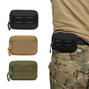 新款运动挂载小包激光切割反光条户外挂包迷你休闲行政包战术包