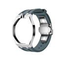 Stainless steel silver case+gray strap (12H crown position)