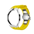 Stainless steel silver case+yellow strap (12H crown position)