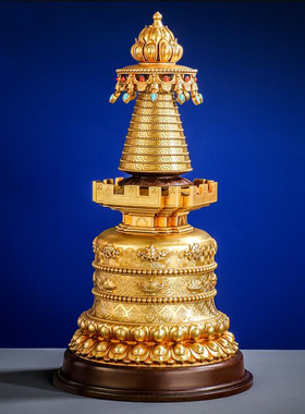 宝塔慧宝纯铜纯铜摆件噶当塔